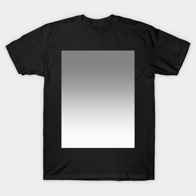 Gray to White Horizontal Linear Gradient T-Shirt by OmbreDesigns